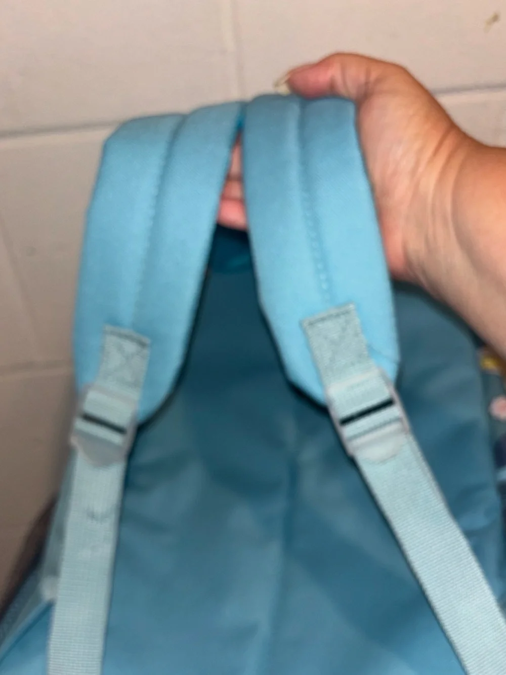 Women’s Sushi Kitty backpack book bag teal green with laptop sleeve